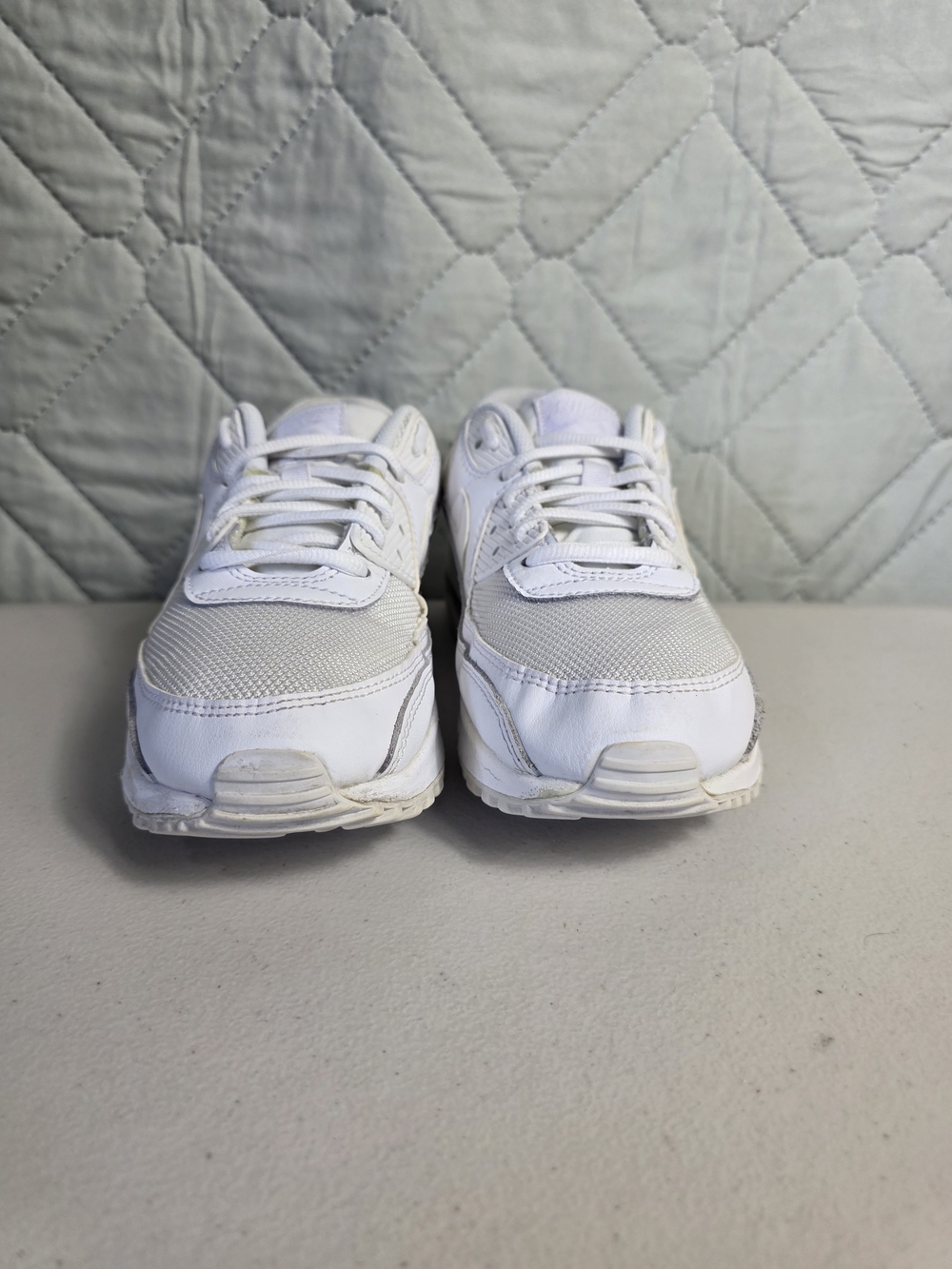 Nike Air Max 90 Twist Triple White Women Size 10 Athletic Sneakers - Picture 9 of 10
